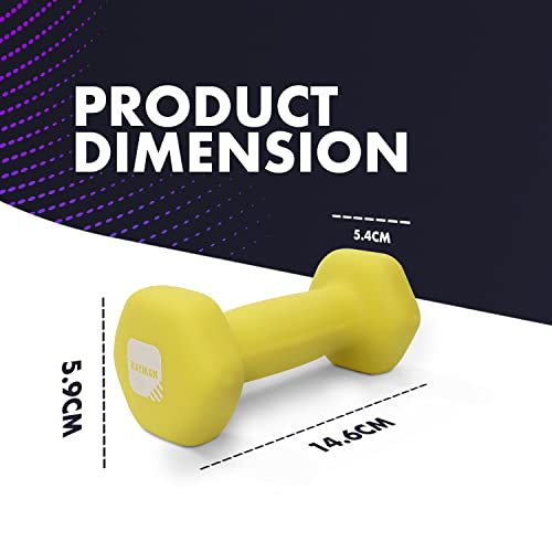 KAYMAN Neoprene Dumbbell Weight Set for Home Gym