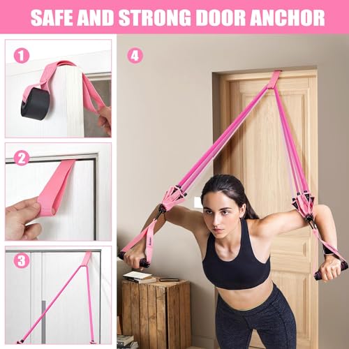 Resistance Bands with Handles, Door Anchor, Ankle Straps