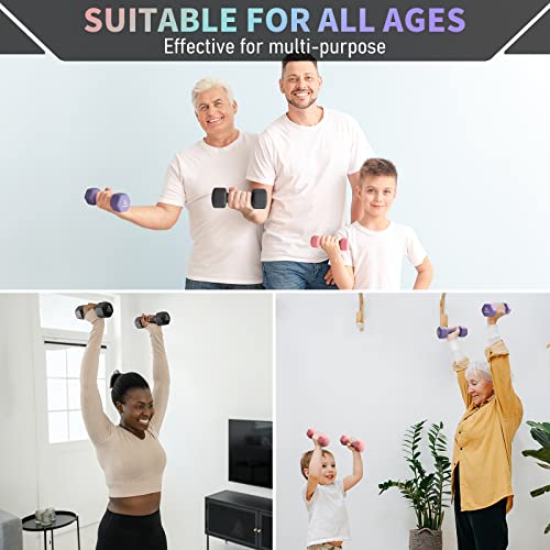 PhysKcal Hex Dumbbells Set - 6-Piece with Stand