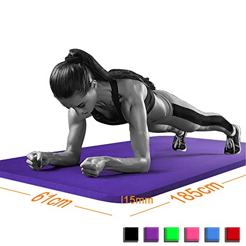 15mm Thick Large Yoga Mat with Carry Handle