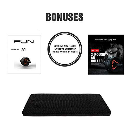 Ab Roller Set with Ab Mat for Home Gym