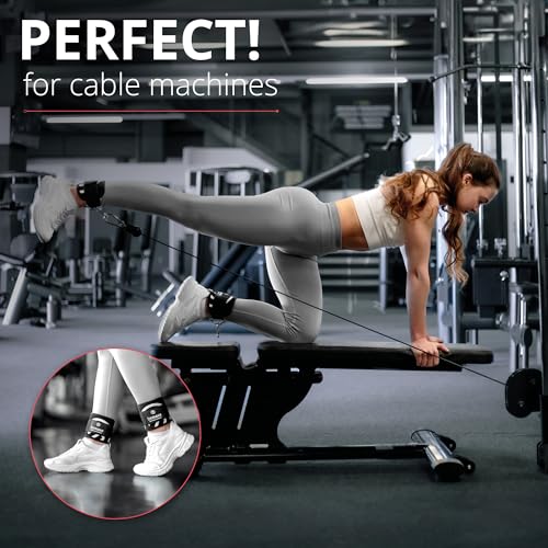 Cable Machine Ankle Straps Set + Training Guide