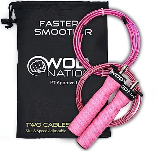 Adults Fitness Jump Rope for Boxing - WODNation (Pink)