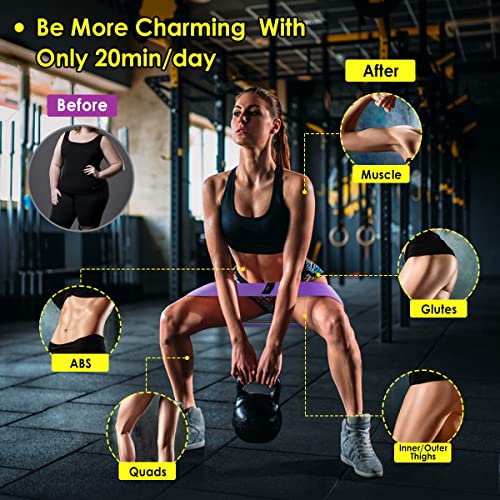 Set of 3 Non-Slip Fabric Resistance Bands for Workouts