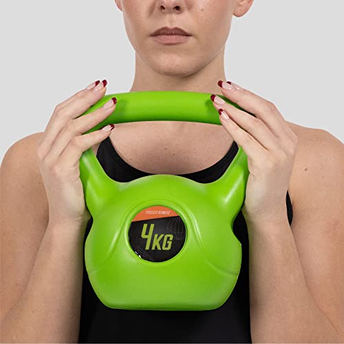 4KG Green Vinyl Kettlebell - Strength & Cardio Training