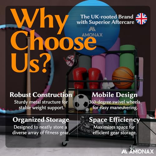 Amonax Home Gym Storage Rack for Fitness Accessories