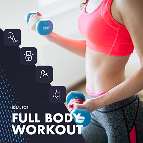 KAYMAN Neoprene Dumbbell Weight Set for Home Gym