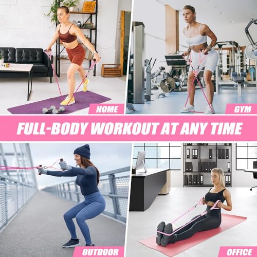 Resistance Bands with Handles, Door Anchor, Ankle Straps