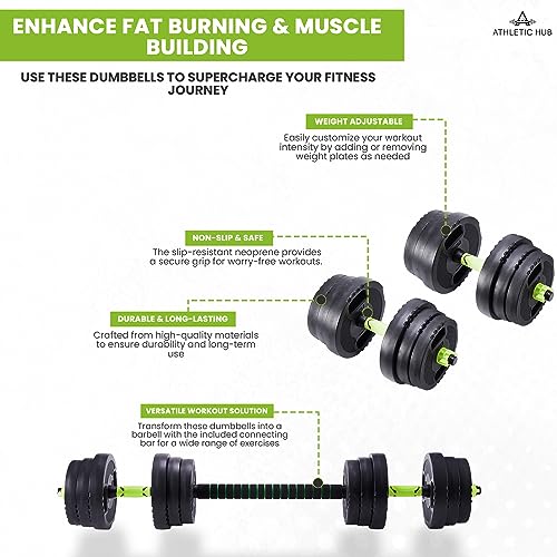 20KG 3in1 Dumbbells Set - Home Fitness Muscle Building