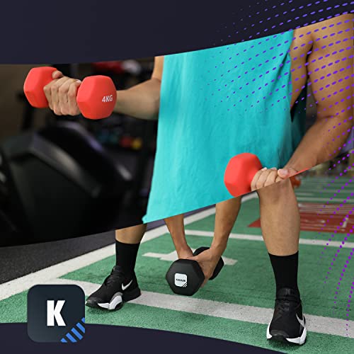 KAYMAN Neoprene Dumbbell Weight Set for Home Gym