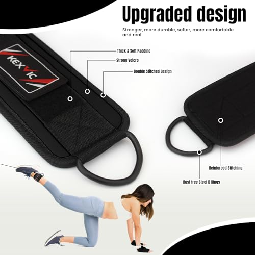 Kexvic Ankle Straps for Leg Workout Cable Machines