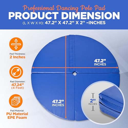 SereneLife Dancing Pole Mat: Durable, Portable Protection