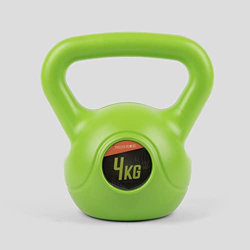 4KG Green Vinyl Kettlebell - Strength & Cardio Training