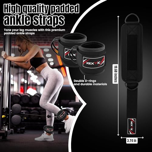 Kexvic Ankle Straps for Leg Workout Cable Machines