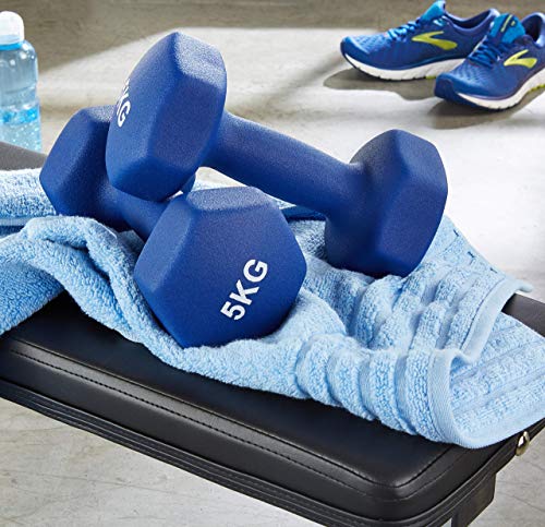 Amazon Basics 10kg Blue Neoprene Dumbbell Pair