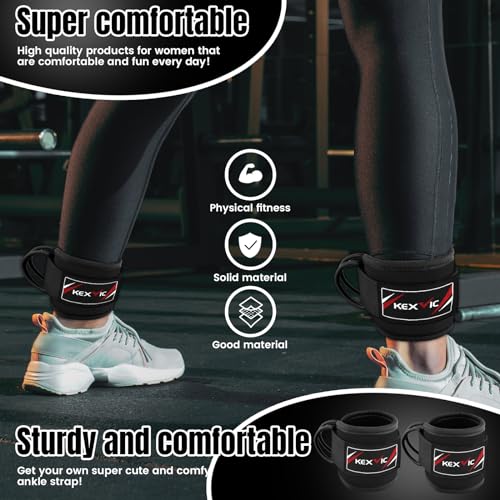 Kexvic Ankle Straps for Leg Workout Cable Machines