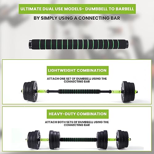 20KG 3in1 Dumbbells Set - Home Fitness Muscle Building