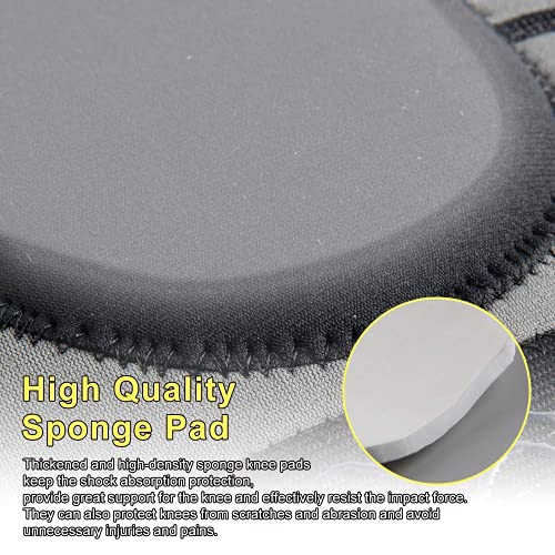 HUEGLO Soft Sponge Dance Knee Pads 2-Pack, Black