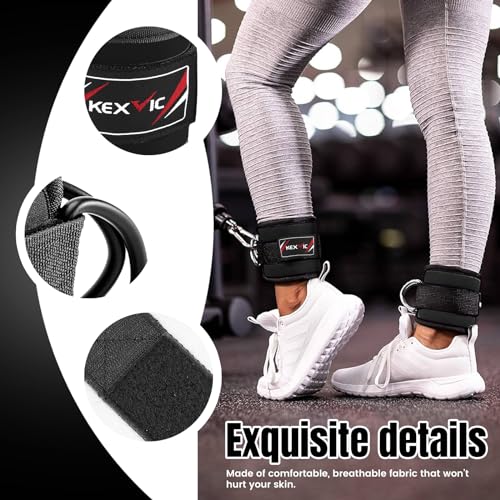 Kexvic Ankle Straps for Leg Workout Cable Machines