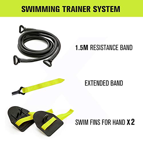 Powercord with Paddles: Freestyle Swimming Arm Strength Trainer