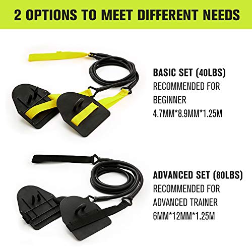 Powercord with Paddles: Freestyle Swimming Arm Strength Trainer