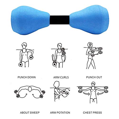 Blue Foam Water Dumbbells for Pool Aerobics