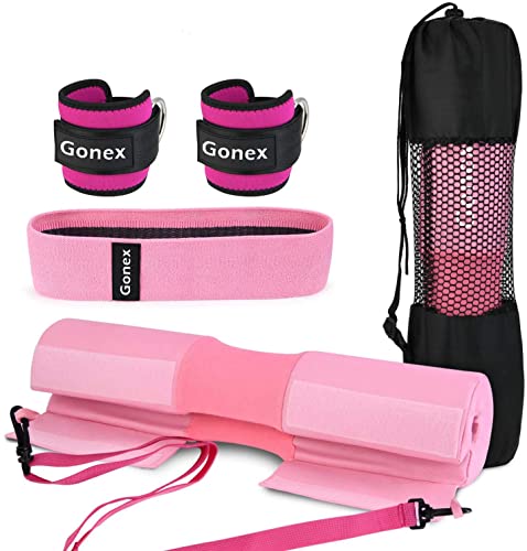 Gonex Barbell Pad Set for Squats Hip Thrusts, Upgraded