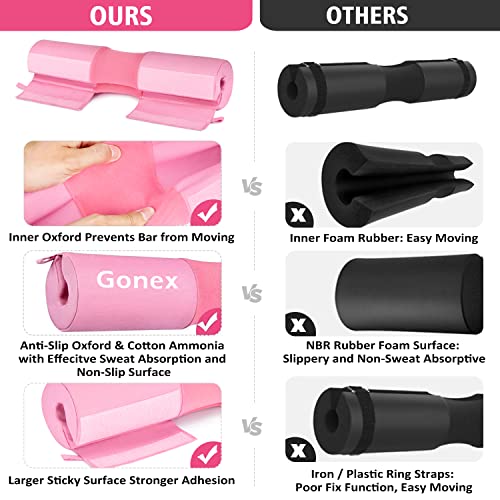 Gonex Barbell Pad Set for Squats Hip Thrusts, Upgraded