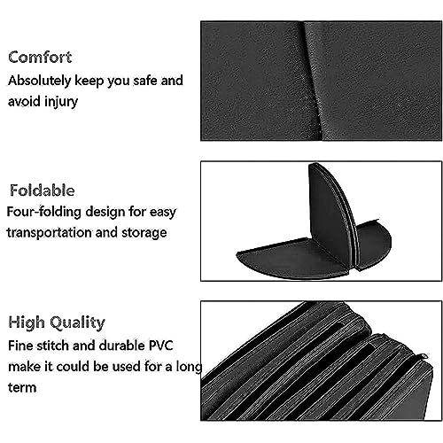 Black Round Pole Dance Crash Mat, 160×10cm