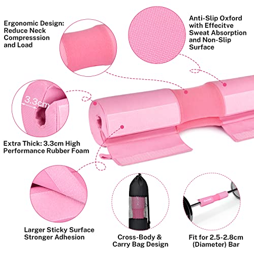 Gonex Barbell Pad Set for Squats Hip Thrusts, Upgraded