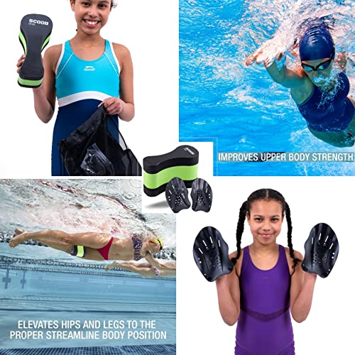 Adult and Kids Pull Buoy + Hand Paddles Set