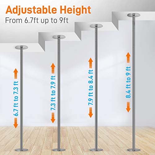 SereneLife Professional Spinning Dance Pole - Portable & Removable
