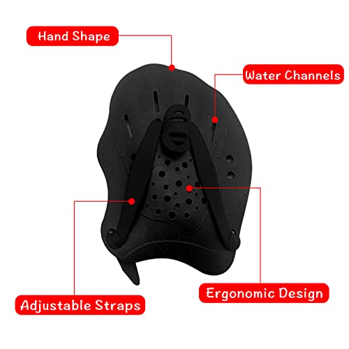 Adjustable Strap Hand Paddles for Swimming - Power Training