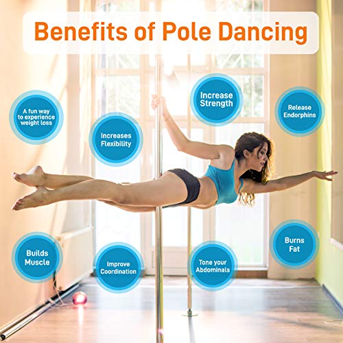 SereneLife Professional Spinning Dance Pole - Portable & Removable
