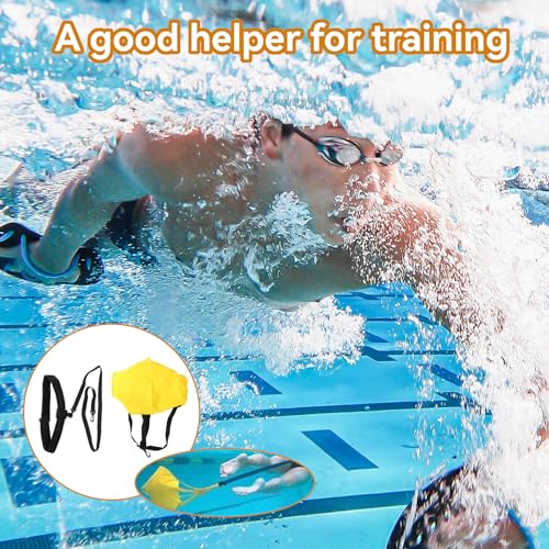 Swim Strength Training Belt with Parachute for Pool