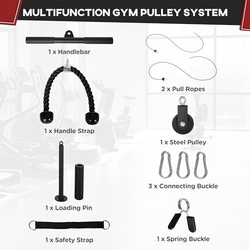 SPORTNOW DIY Cable Pulley System for Home Gym