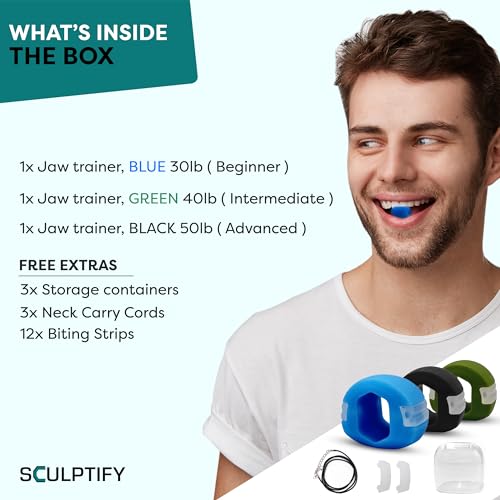Jaw Trainer: 3 Levels, 3 Strengths - Men & Women
