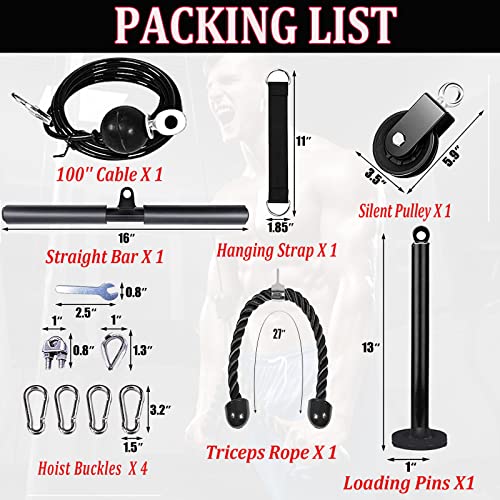 Professional Pulley Cable System for Strength Training Exercises