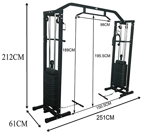 X 180kg Cable Crossover Machine with Pull Up Bar