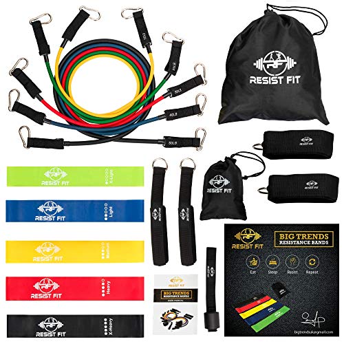 Adjustable Resistance Bands Set for Home Gym Workouts