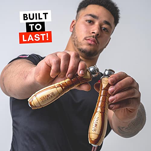 Valour Strike Leather Weighted Skipping Rope for Fitness Training