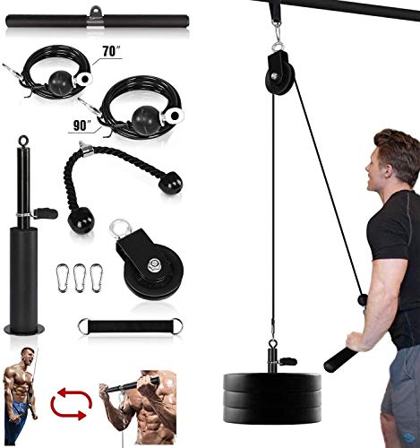 Pulley Cable Machine Attachment System with Accessories