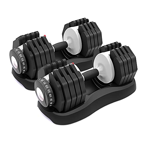 ATIVAFIT Adjustable Dumbbells Set 2-25kg Home Gym Workout