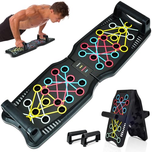 Multi-Function Foldable Push Up Board, Muscle Max Handles