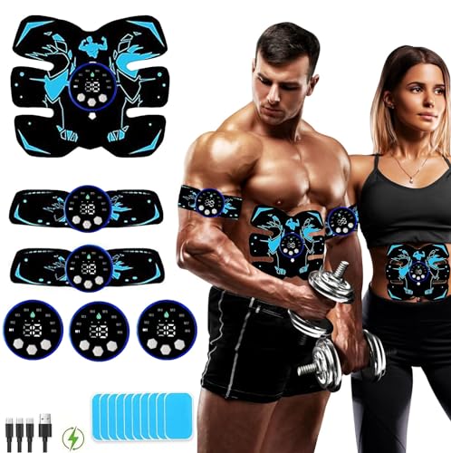 EMS Muscle Stimulator Abdominal Toner: 8 Modes, 29 Intensities
