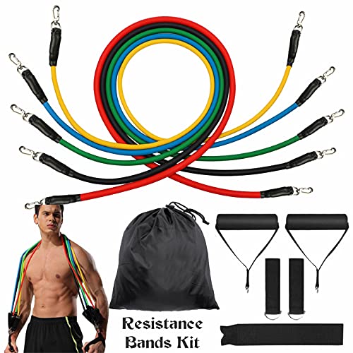 Resistance Bands Set with 5 Tubes for Home Workouts