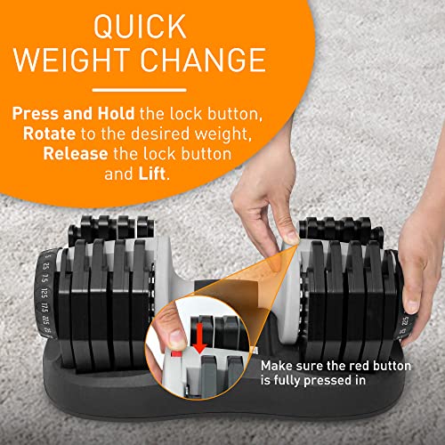 ATIVAFIT Adjustable Dumbbells Set 2-25kg Home Gym Workout