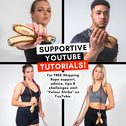 Valour Strike Leather Weighted Skipping Rope for Fitness Training