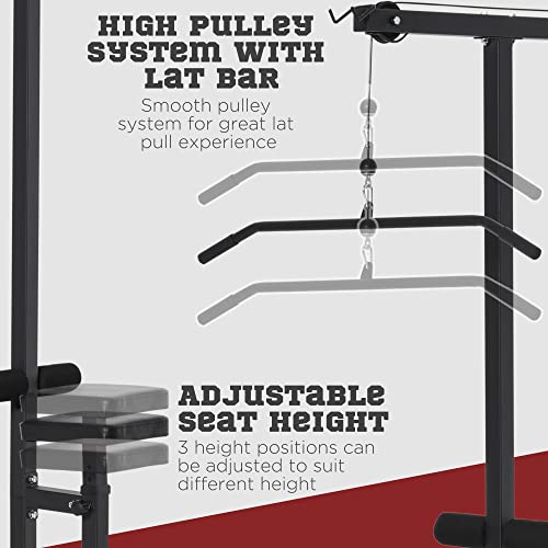 Adjustable Seat Cable Pulley System for Home Gym