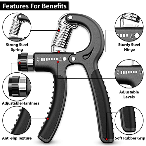 Adjustable Grip Strengtheners for Strong Hands & Forearms